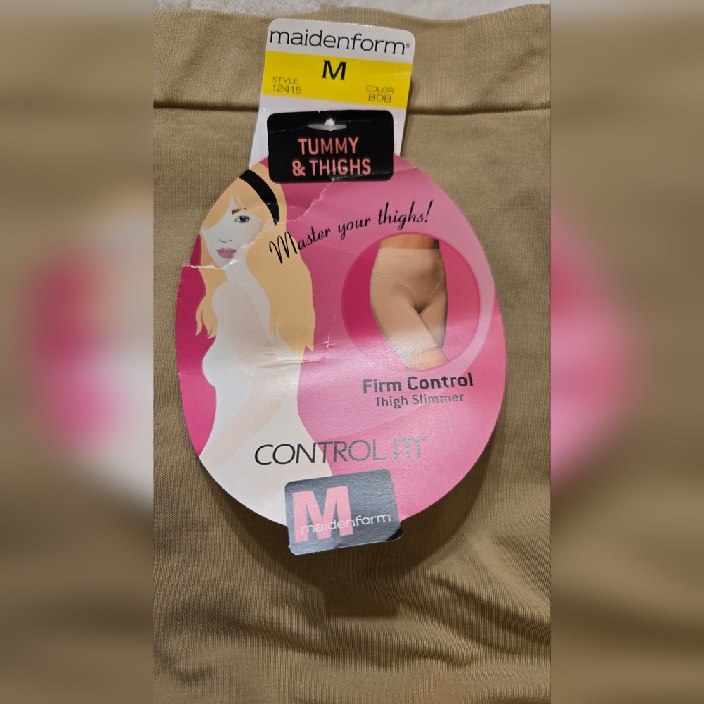 Maidenform Control It Tummy Thigh Slimmer Firm Control Shapewear Med 12415 NWT - Picture 3 of 9